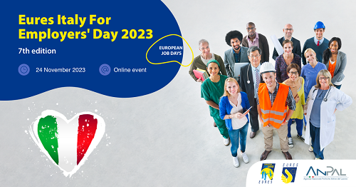 Al via la settima edizione dell'EURES Italy for Employers' Day 2023 –  Skills at work (24 novembre) - Al via la settima edizione dell'EURES Italy  for Employers' Day 2023 – Skills at work (24 novembre) - ANPAL